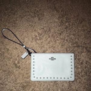 Baby Blue Coach Wristlet